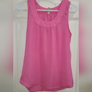 Banana Republic Pink Scoop Neck Sleeveless Blouse